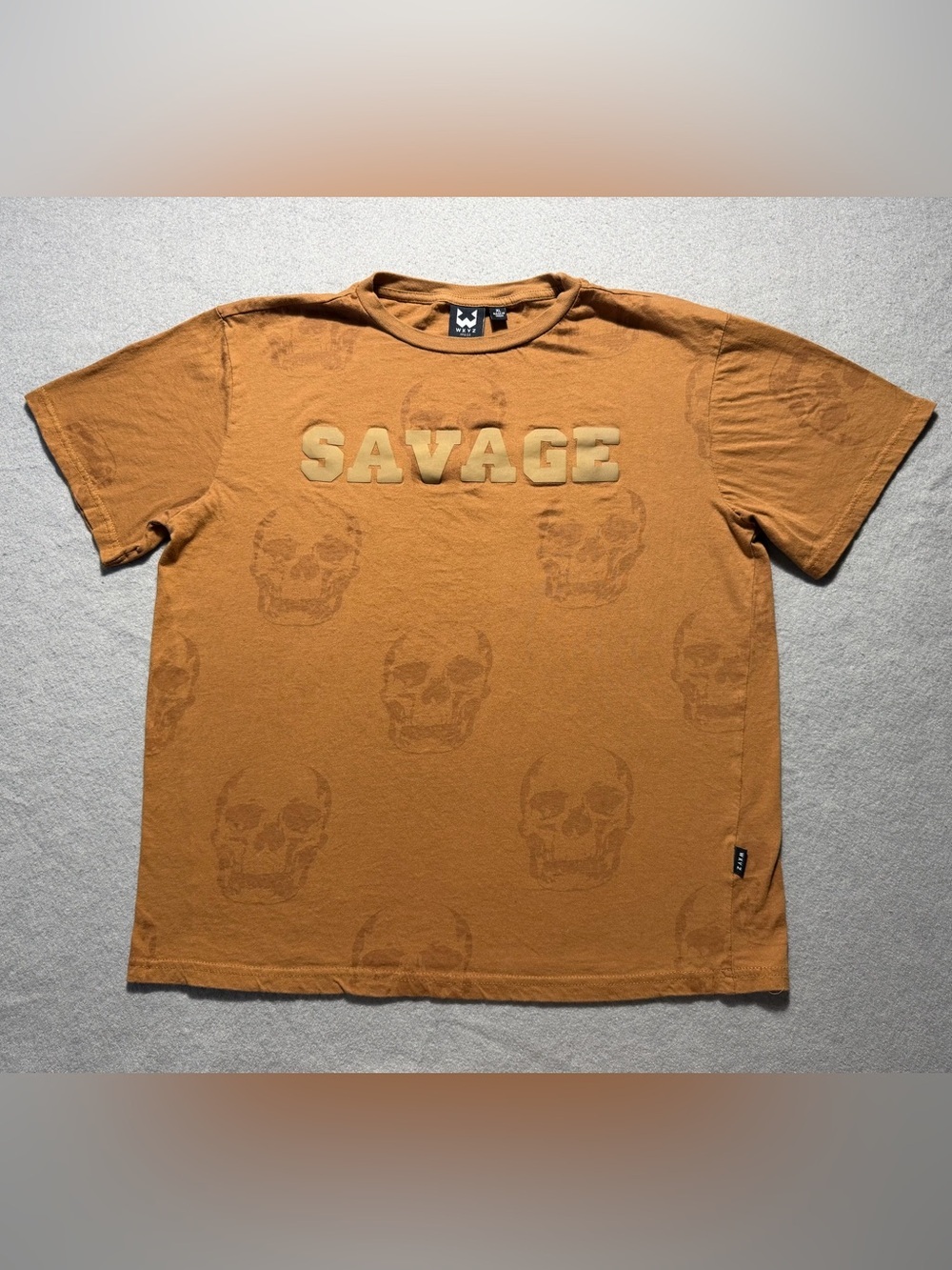 WXYZ MFG Co Savage Skull T-Shirt Men’s XL Brown Graphic Streetwear Tee